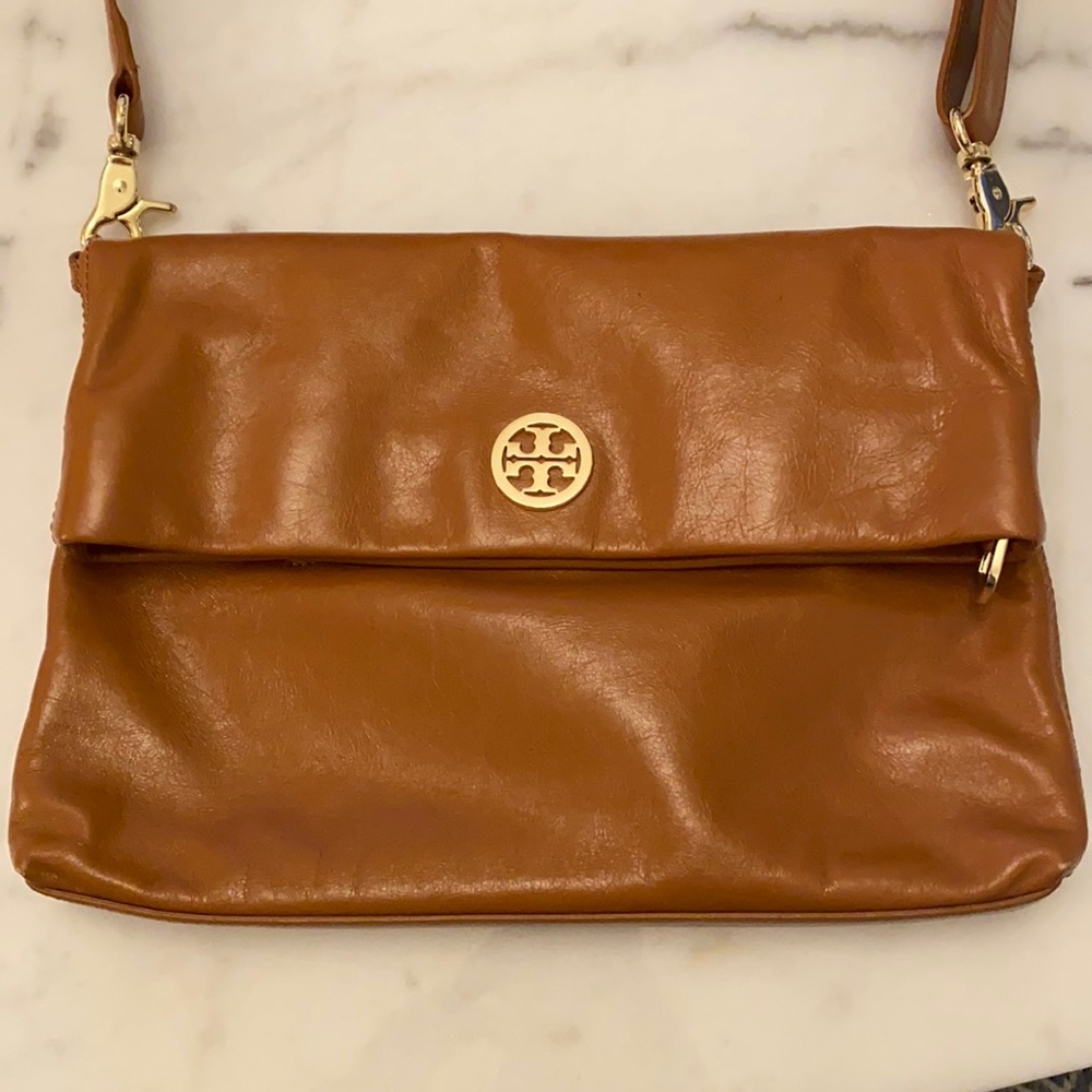 Tory Burch Brown Leather Crossbody Bag